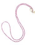 JANE WIN Double Wrap Beaded Necklace Pink Tourmaline