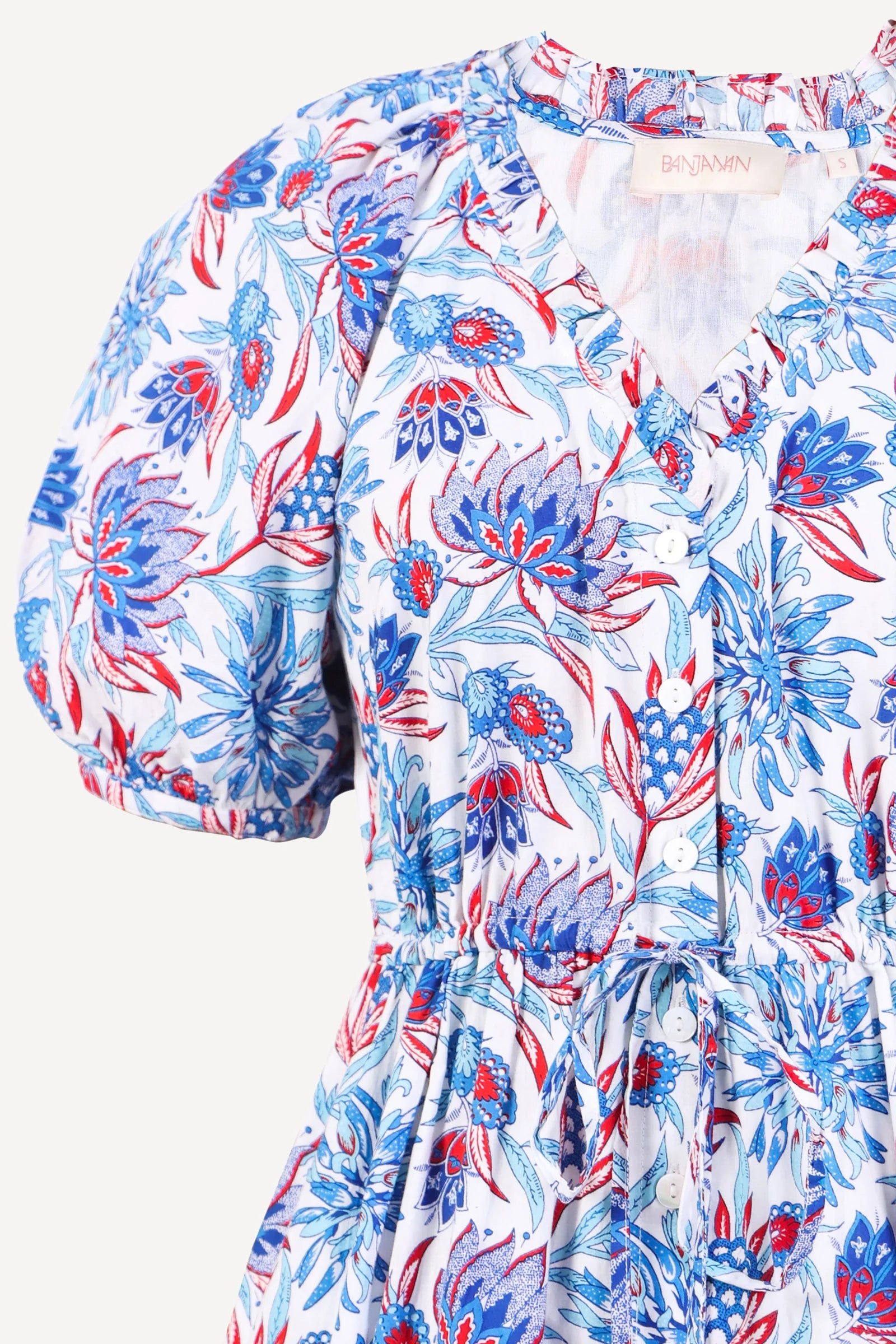 BANJANAN Poppy Dress Philippa Azure