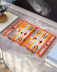 Lacquered Backgammon Red