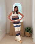 FITZROY & WILLA Bradbury Pant Rugby Stripe Espresso