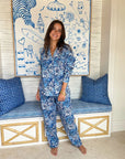 FITZROY & WILLA PJ Set Big Blue Floral