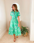 SHERIDAN FRENCH Gwyneth Dress Aruba Palm