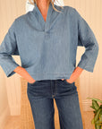 FRANK & EILEEN Gabi Popover Shirt Vintage Distressed Wash