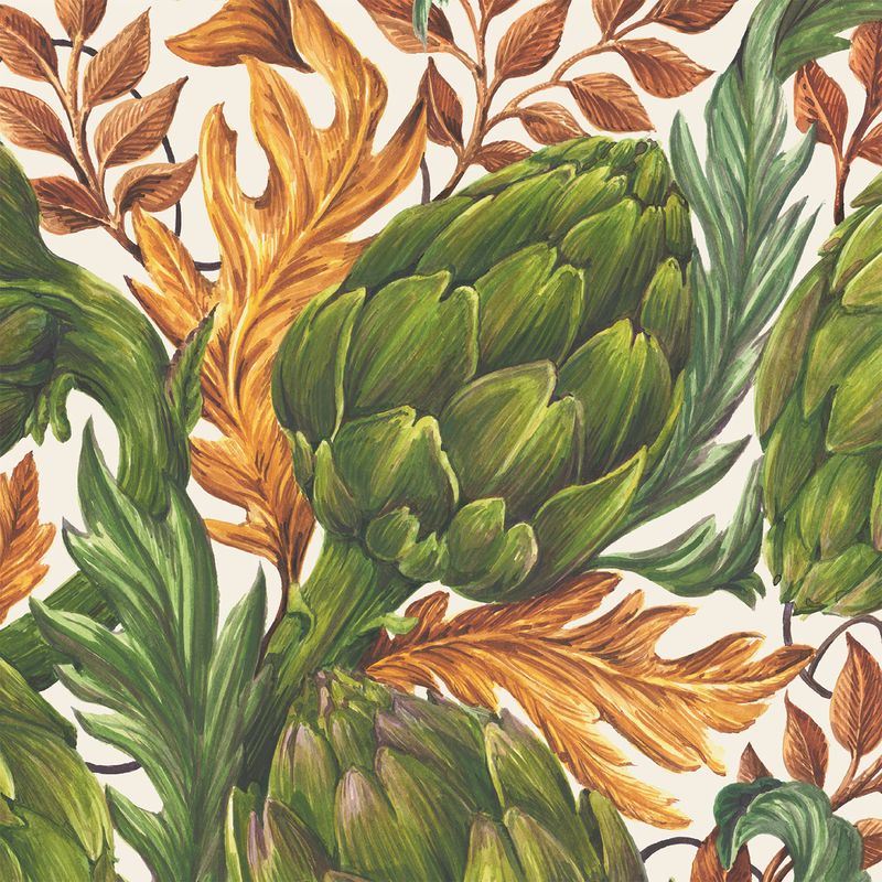 Autumnal Artichoke Cocktail Napkins