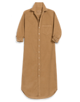 FRANK & EILEEN Rory Maxi Shirtdress Camel Corduroy