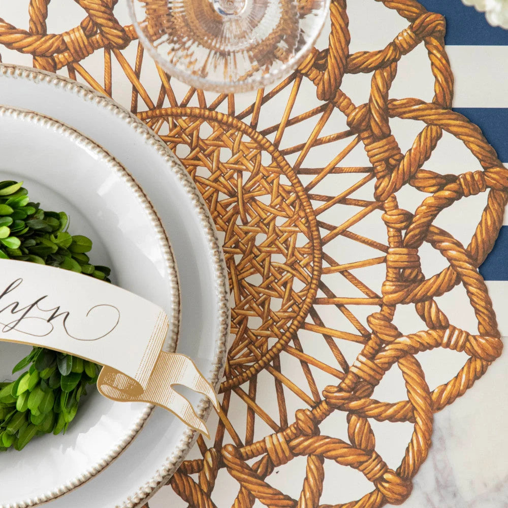 Die-Cut Rattan Weave Placemat