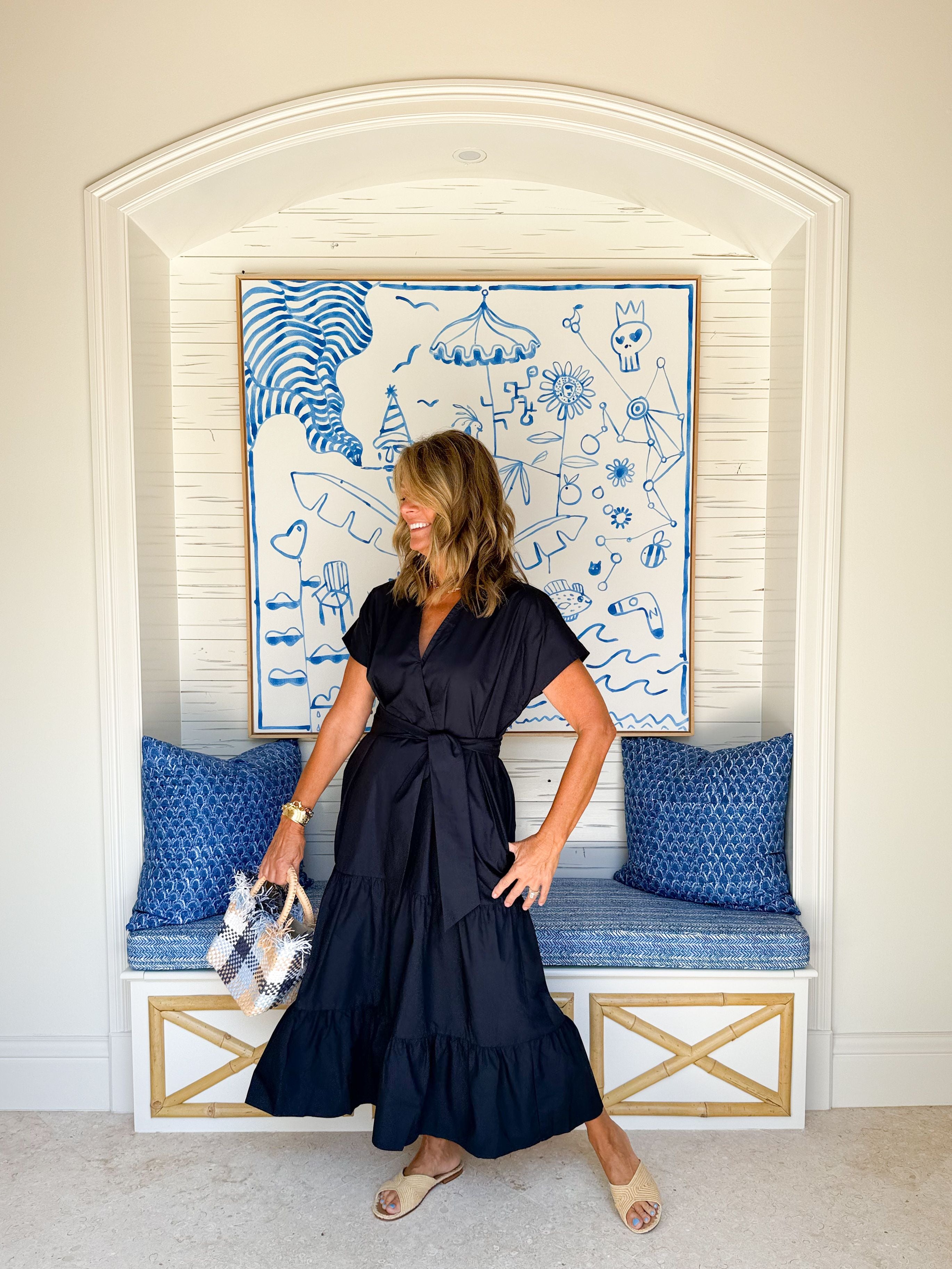 CARYN LAWN Gayle Dress Navy