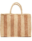 Roma Tote Natural with Sand Stripes