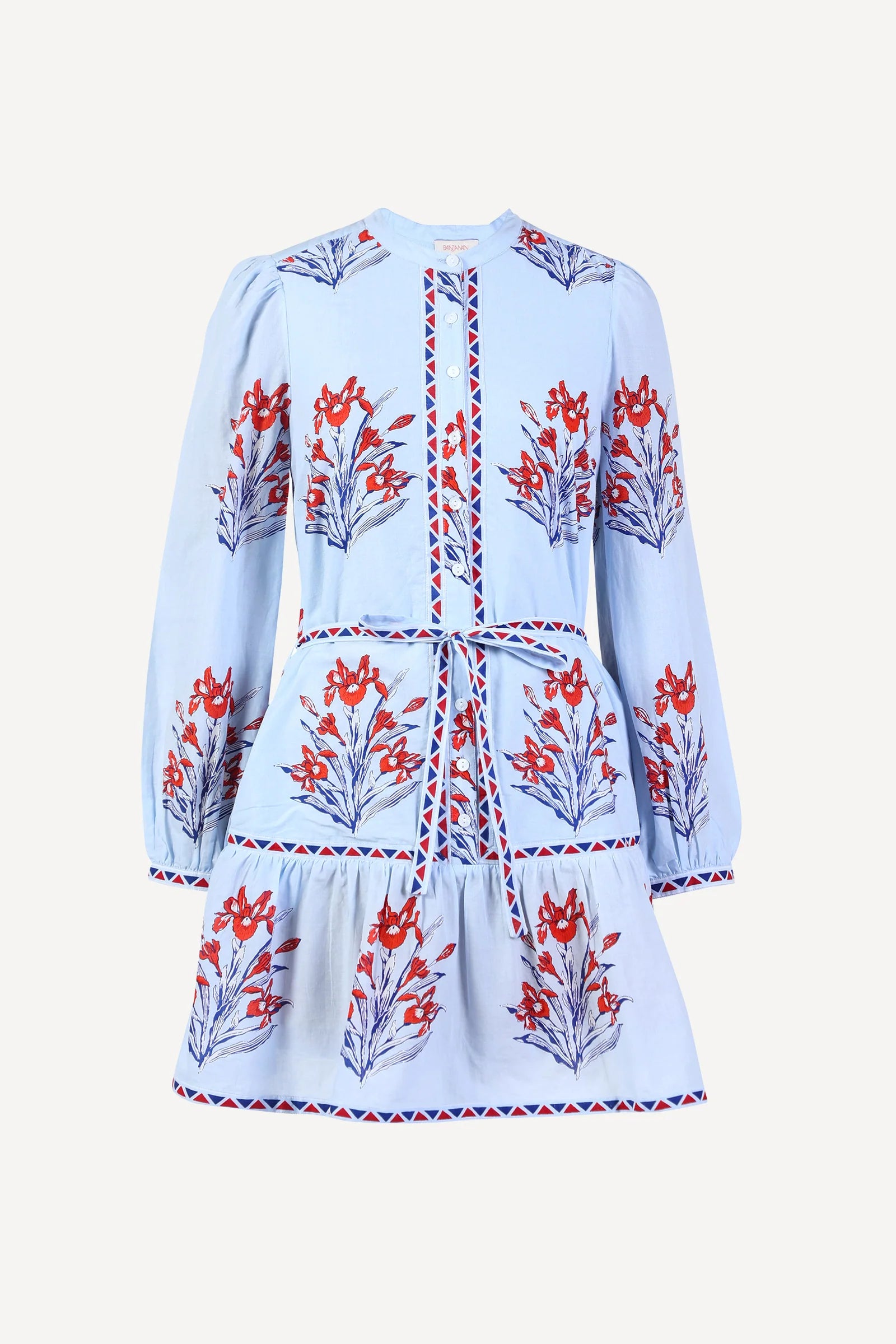BANJANAN Roma Mini Dress Brigitte Sky