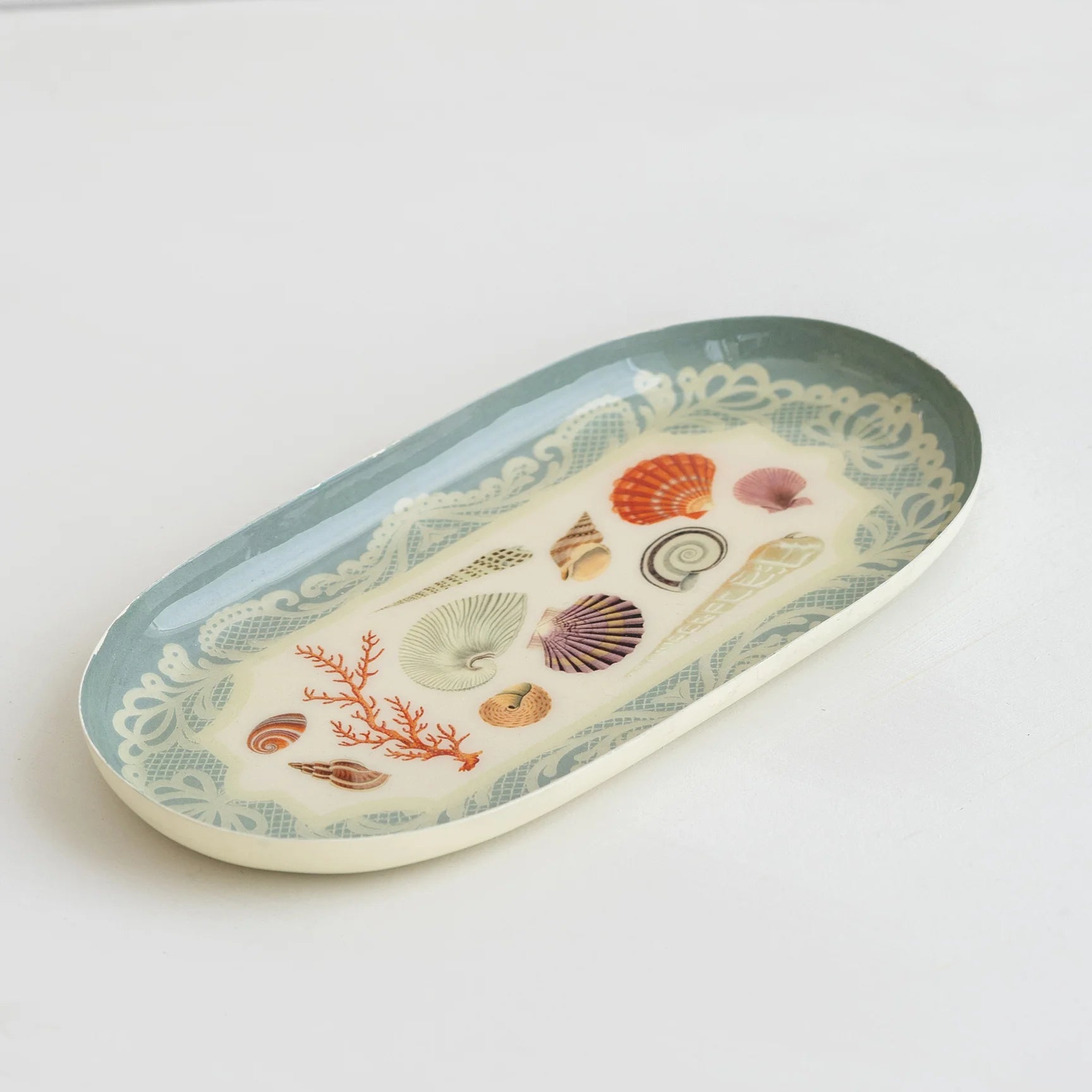 Specimans of the Sea Oval Enamel Tray