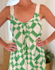 FRAE The Dody Maxi Dress Mint Green Tile