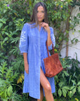 ROSE AND ROSE Sicily Dress Blue Chambray