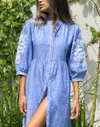 ROSE AND ROSE Sicily Dress Blue Chambray