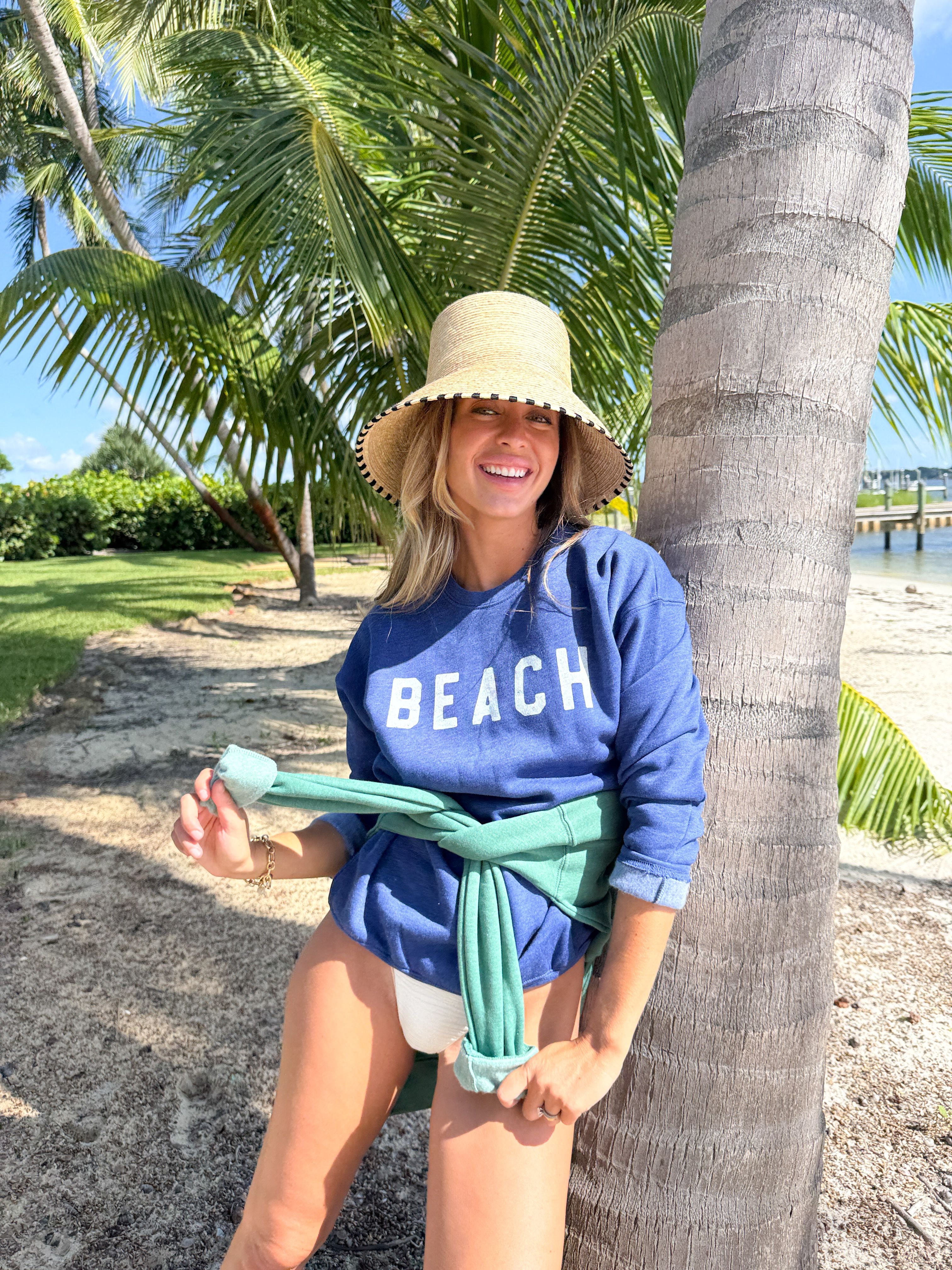 Beach Sweatshirt Heather Royal