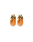 LIZZIE FORTUNATO Mini Organic Hoops Tangerine
