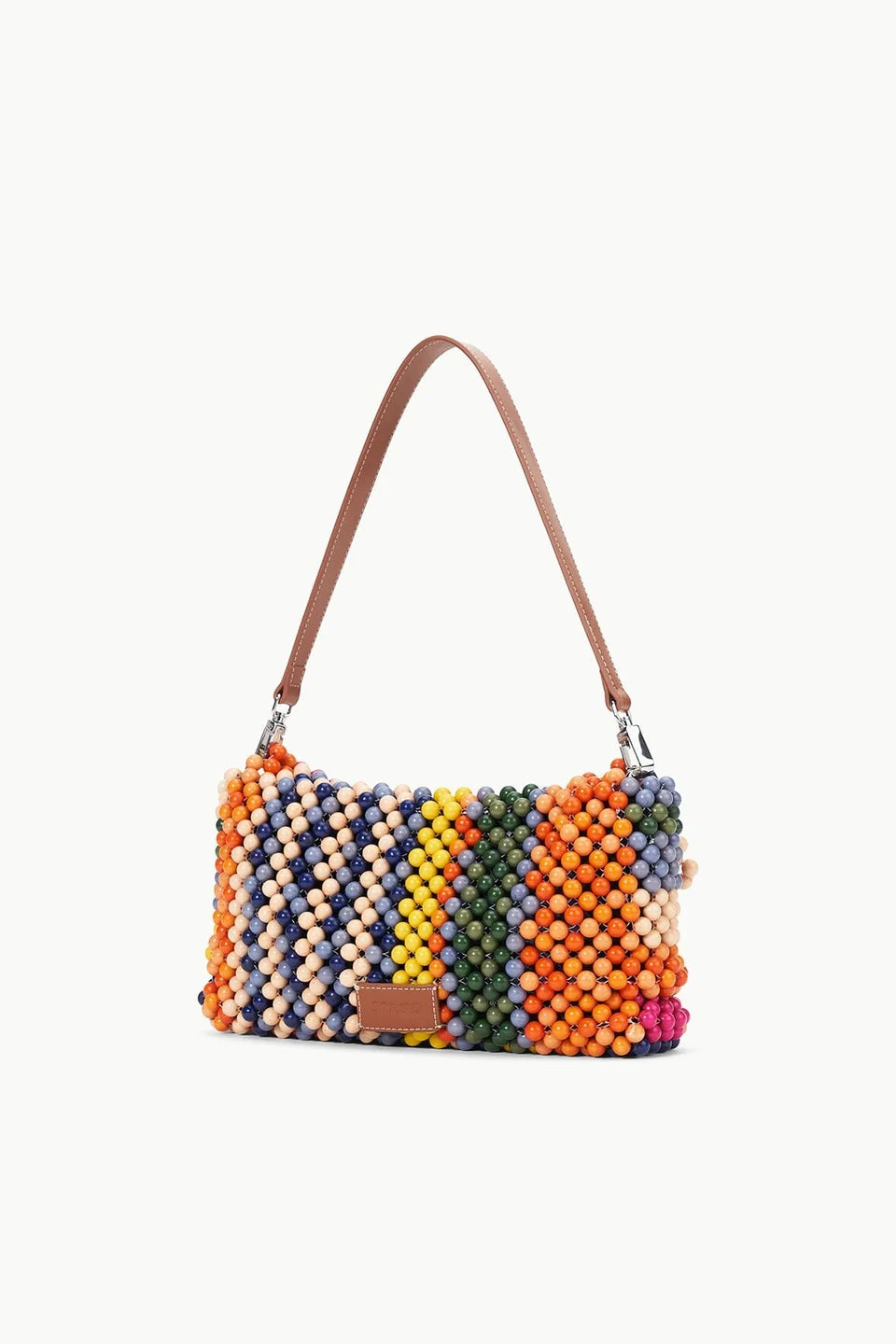 STAUD Timmy Convertible Shoulder Bag Multi Bayadere Stripe