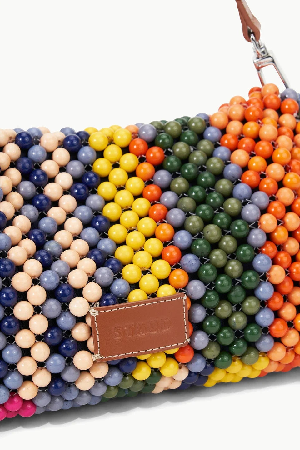 STAUD Timmy Convertible Shoulder Bag Multi Bayadere Stripe