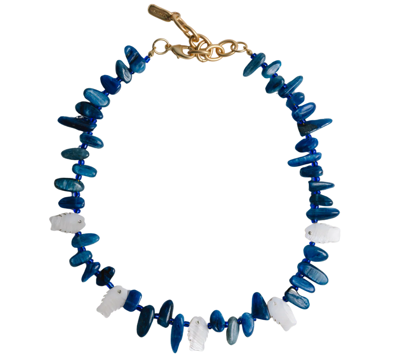 LOGAN TAY Scaly Blue Fish Necklace