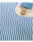 DASH & ALBERT Sailing Stripe French Blue Handwoven Indoor/Outdoor 2x3