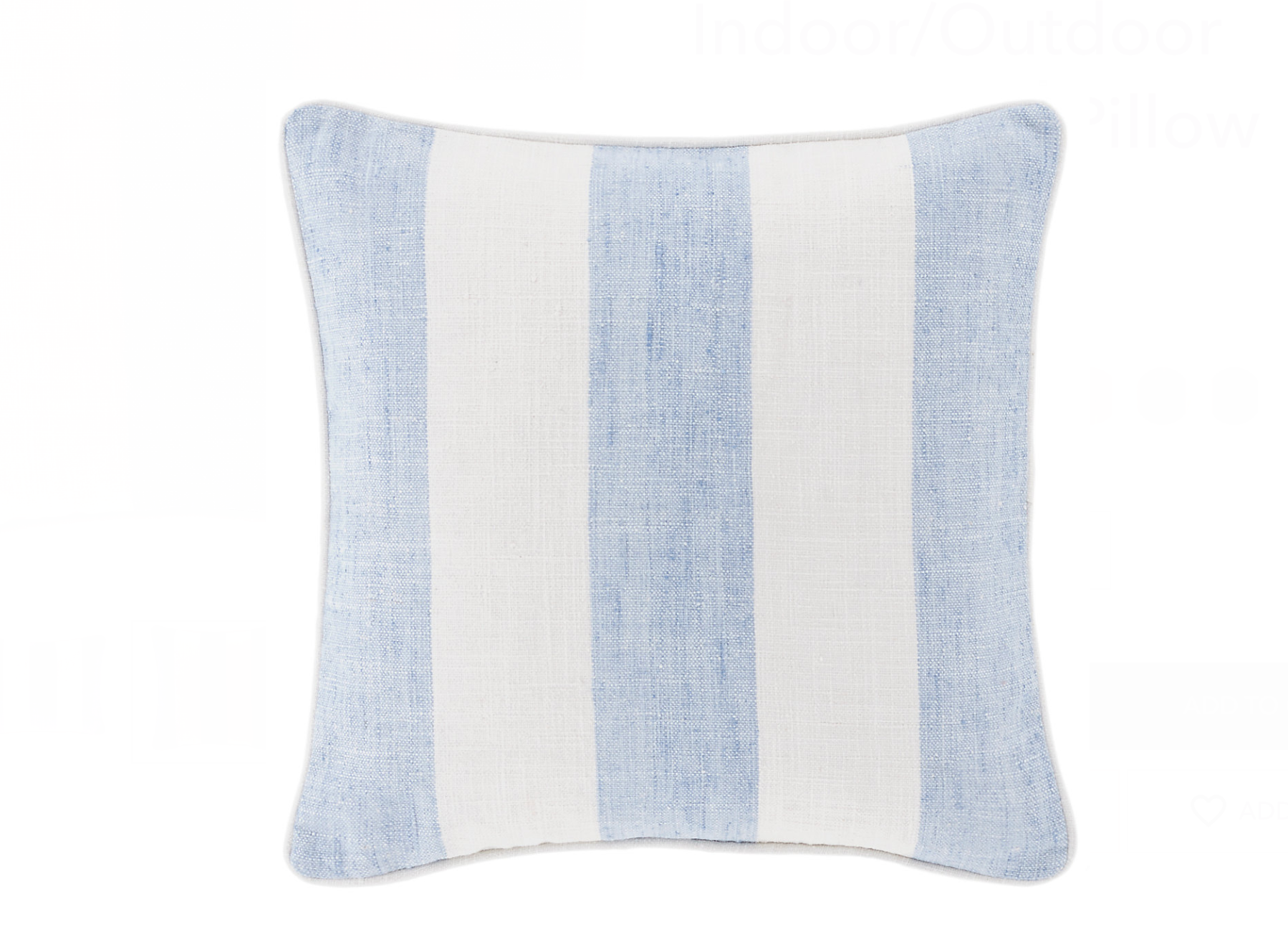 Awning Stripe Soft Indoor/Outdoor Pillow French Blue