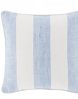 Awning Stripe Soft Indoor/Outdoor Pillow French Blue