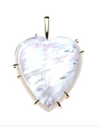 JANE WIN LOVE Carry Your Heart Pendant in Mother of Pearl with 18" Drawn Link Chain