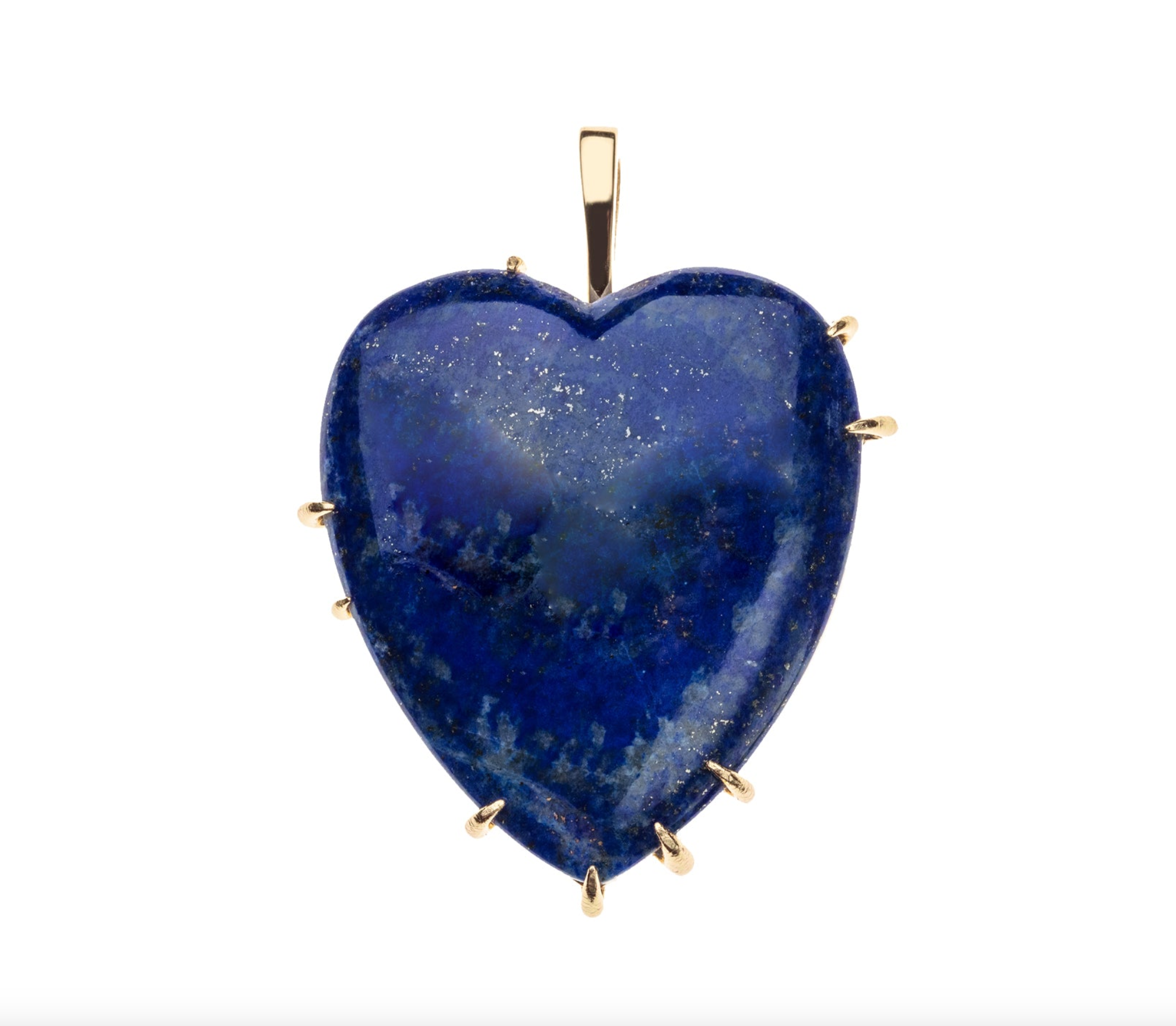 JANE WIN LOVE Carry Your Heart Pendant in Lapis with 18&quot; Drawn Link Chain