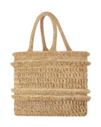 Gold Coast Crochet Raffia Tote Natural