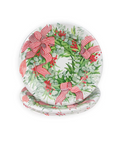 Ribbon Stripe Wreath Dessert Plates