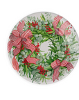 Ribbon Stripe Wreath Dessert Plates