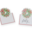 Ribbon Stripe Wreath Die-Cut Place Cards - 8 Per Package