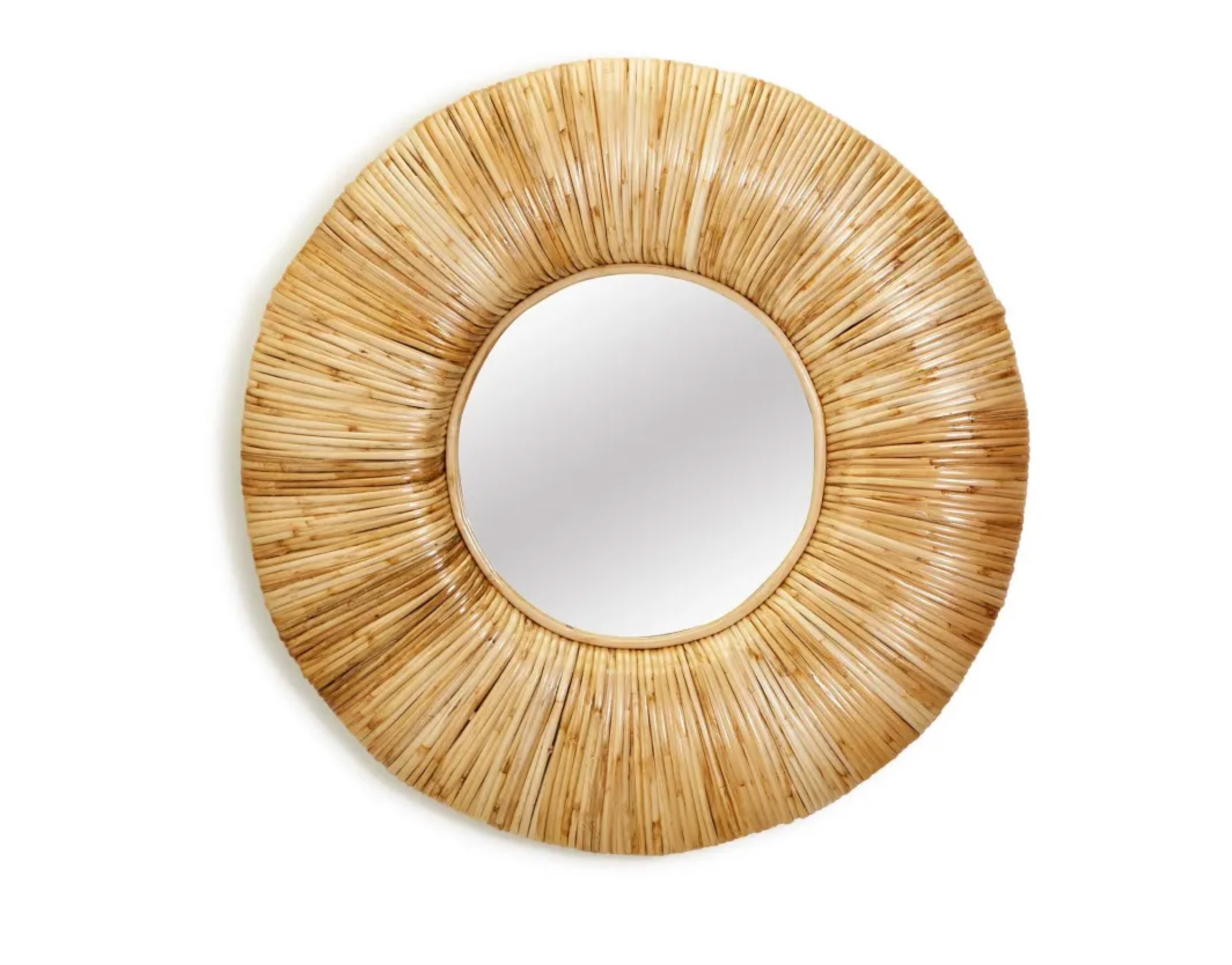Eclipse Hand Woven Cane Mirror 36&quot;