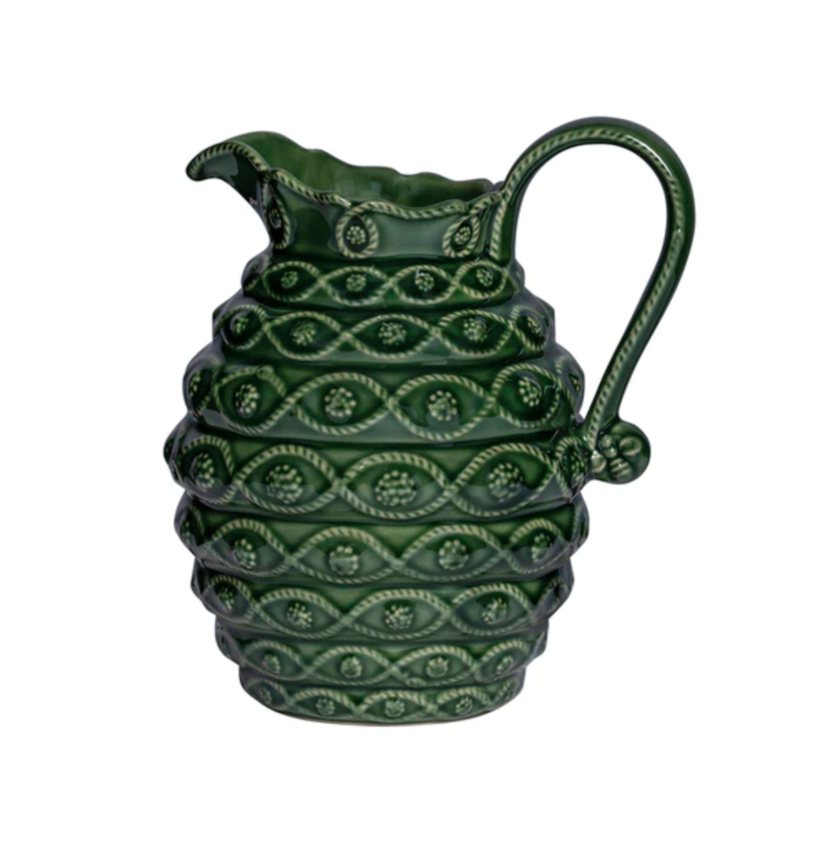 Veronica Beard Jardins Du Monde Ceramic Pitcher - Green