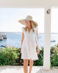 FINAL SALE SAIL TO SABLE Ruffle Mini Dress White Eyelet