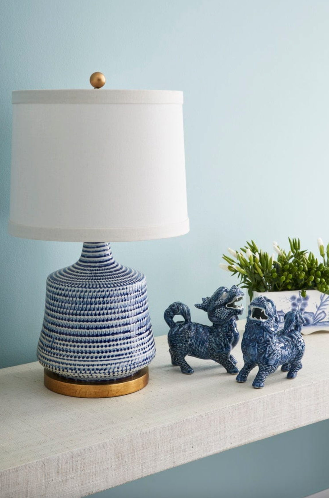 CHELSEA HOUSE Blue Foo Dogs Pair of 2