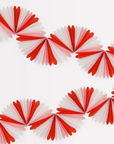 Candy Cane Striped Honeycomb Garland