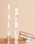 Candy Cane Table Candles-Set/2