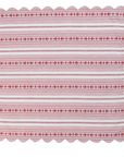 JULISKA Villa Stripe 52" Square Tablecloth - Ruby