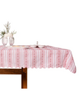 JULISKA Villa Stripe 52" Square Tablecloth - Ruby