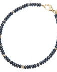 JANE WIN Gumdrop Beaded Necklace Obsidion