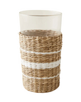 Seagrass White Stripe Highball-Set/6