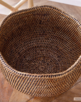 Burma Rattan Footed Cachepot