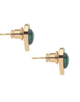 JANE WIN LOVE Petite Heart Earrings Malachite