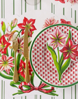 Die-Cut Amaryllis Placemat-Set/12