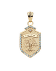 JANE WIN FAITH Shield Pendant w/ 16-18" Classic Rolo Chain