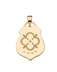 JANE WIN LOVE Shield Pendant w/ 16-18" Classic Rolo Chain