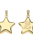 JANE WIN Lucky Shining Star Pendant w/ Long Link Box Chain