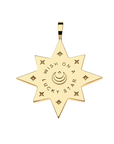 JANE WIN Lucky Wish On A Star Pendant w/ Long Link Box Chain