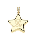 JANE WIN Lucky Shining Star Pendant w/ Long Link Box Chain