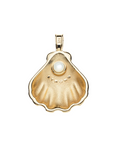 JANE WIN STRONG Sea Breeze Clamshell Pendant w/16-18" Classic Rolo Chain